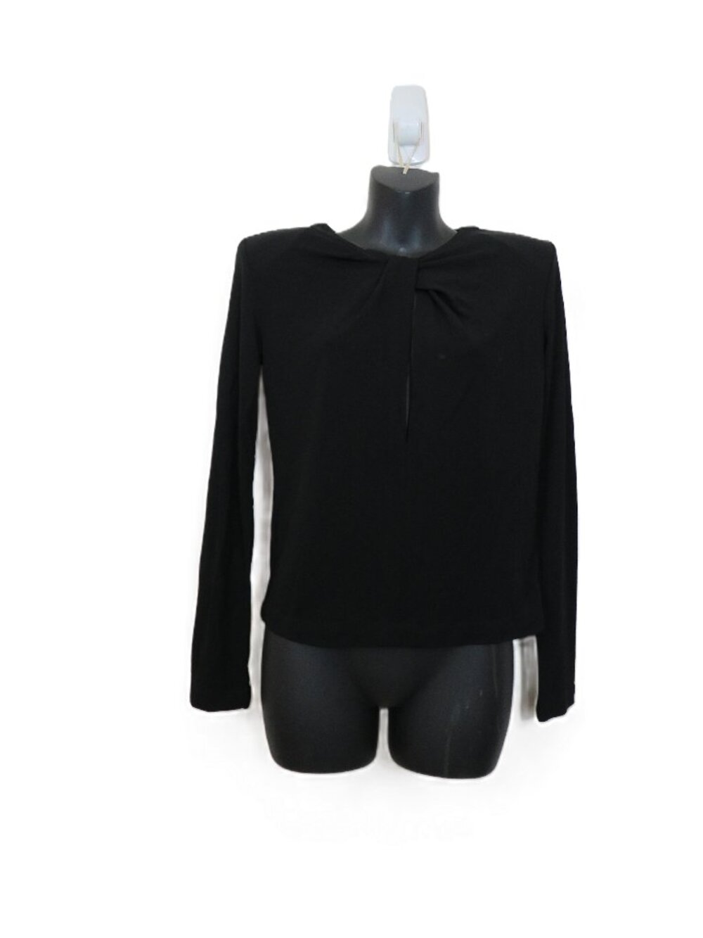 Anine Bing Size XS Amaya Cut Out Top Black Long Sleeve NEW